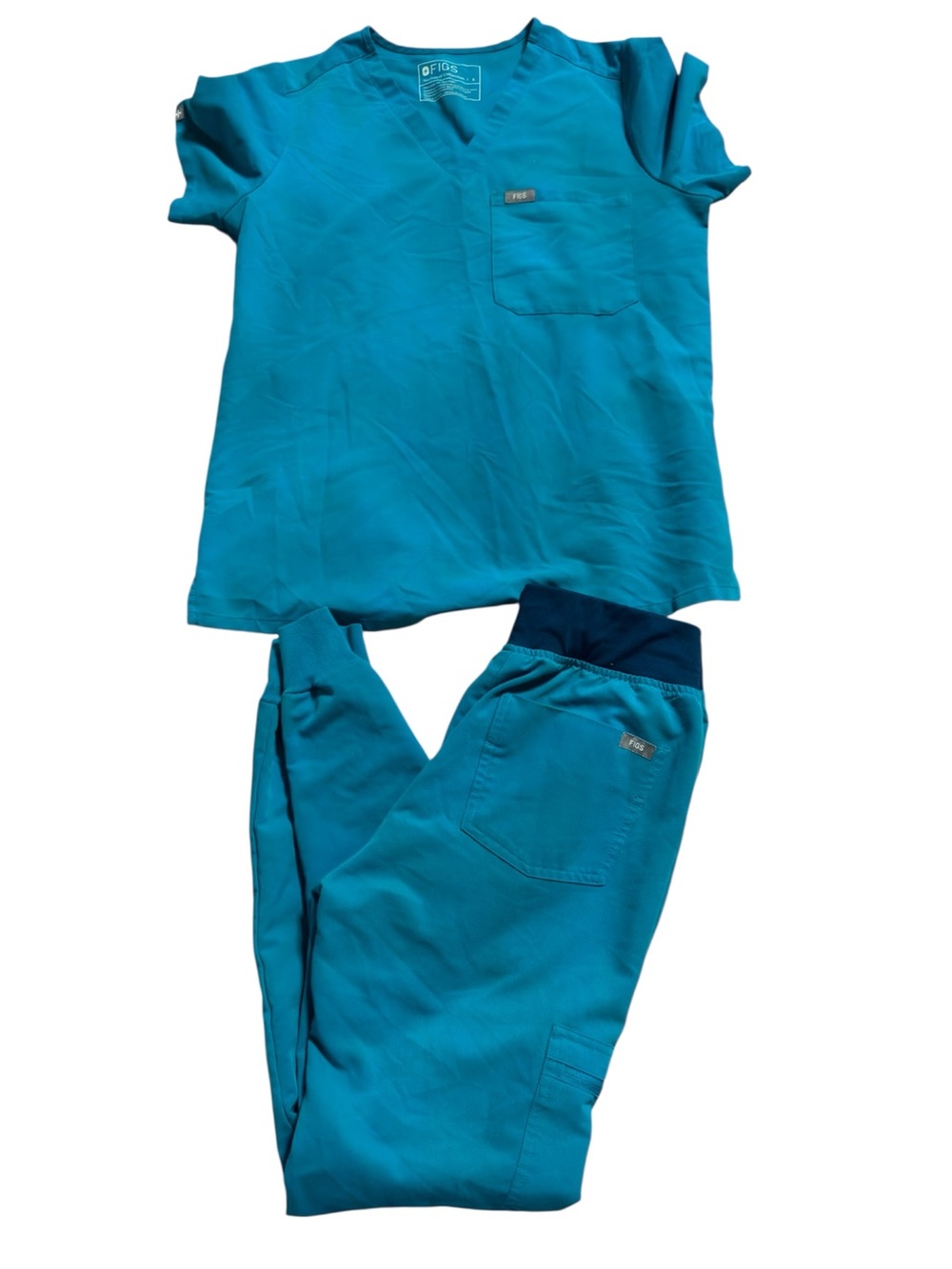 Figs Teal Scrub set. Size small.